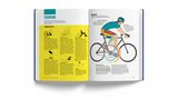 Illustration eines Mannes auf einem Rennrad