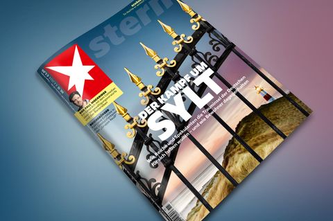 das akutelle Cover des stern zeigt Sylt hinter einem hohen golden gezackten Zaun