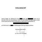 Vollmacht von Prinz Reuss