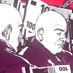 Illustration zeigt das Zwillingspaar Sandro und Claudio R. Geld und Munition