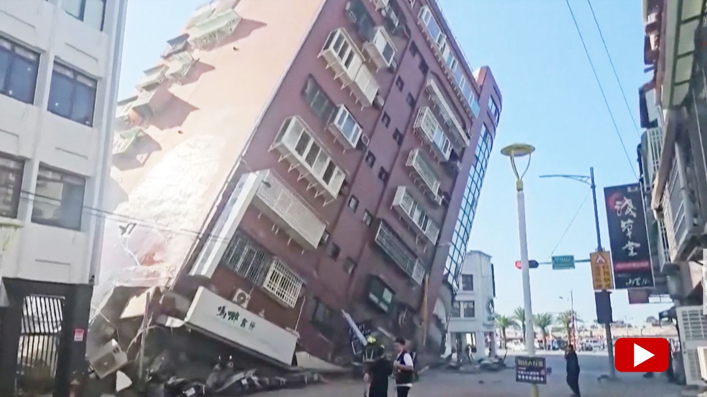 Tote und Verletzte: Schweres Erdbeben erschüttert Taiwan – Häuser sacken ein