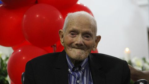 Juan Vicente Pérez Mora, hier bei seinem 112. Geburtstag im Mai 2021, ist im Alter von 114 Jahren gestorben.