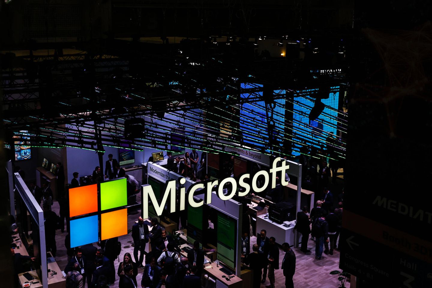 Microsoft-Logo auf einer Messe