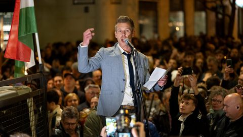 Ungarn: Péter Magyar spricht in Budapest vor Anhängern