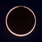 Ringförmige Sonnenfinsternis Mond bedeckt die Sonnenscheibe nicht vollständig