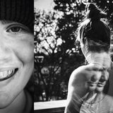 Collage: Jannes Gesicht ganz nah unter dem Rand einer Strickmütze und Janne in einer Yogapose auf dem Balkon