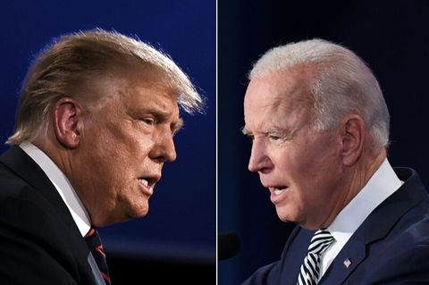 Donald Trump und Joe Biden treffen bei der Präsidentschaftswahl 2024 erneut als Kandidaten aufeinander
