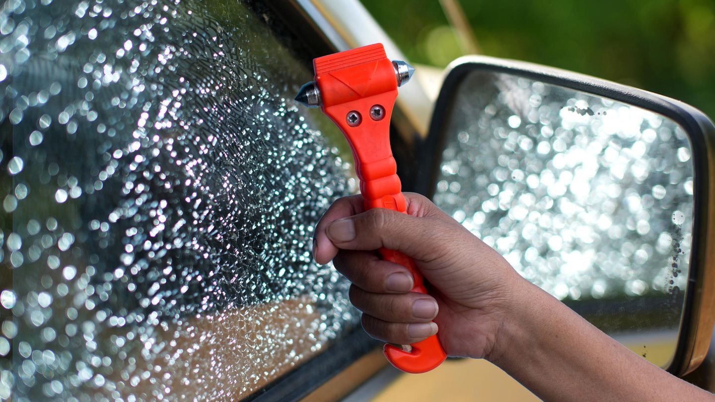 Sicherheit Hammer in Autos und Glas-Bruch, zerbrochene Fenster und Einbruch