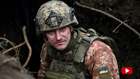 Ein Soldat der ukrainischen Streitkräfte bei Robotyne