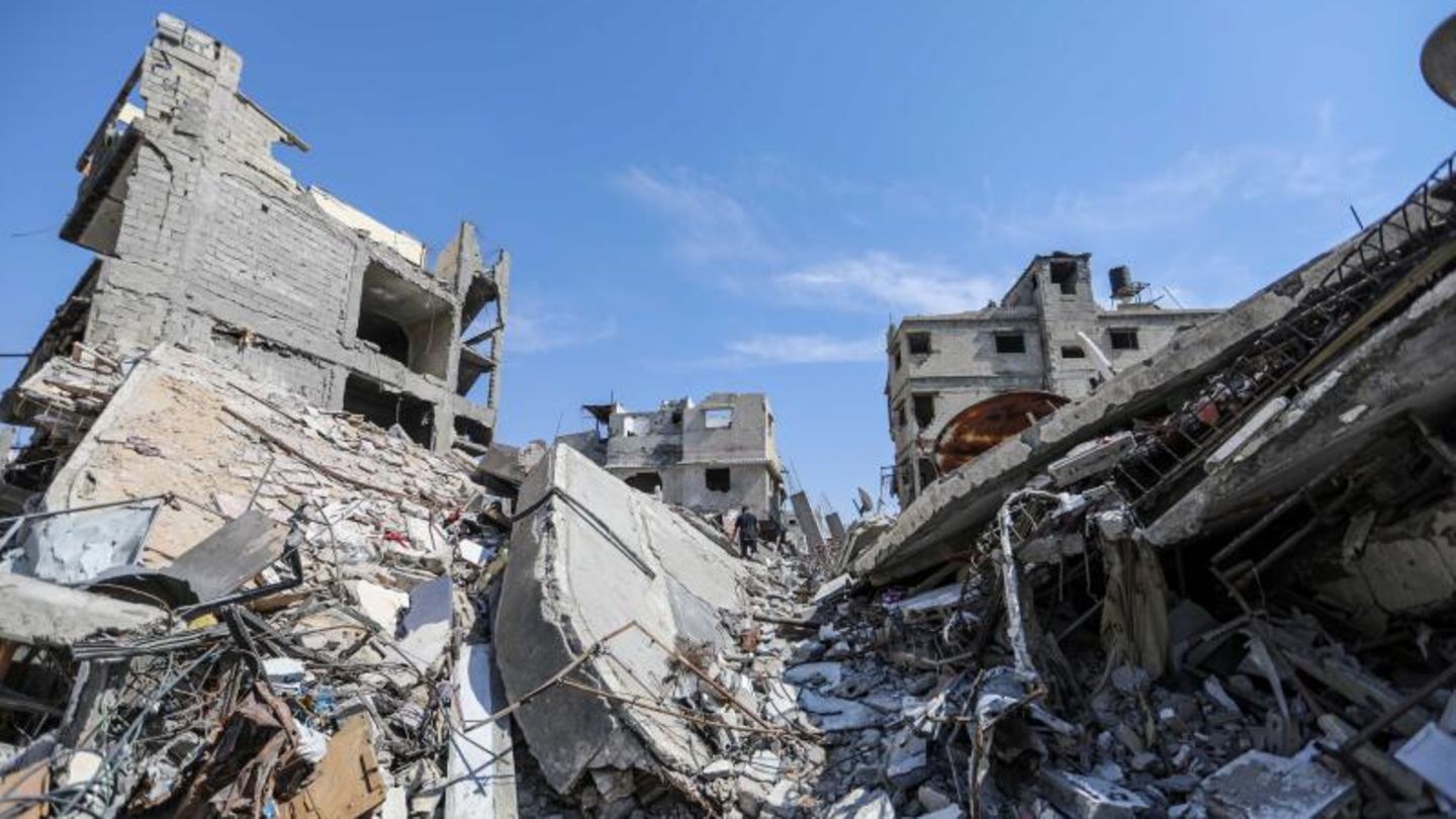 Zerstörtes Haus in Gaza