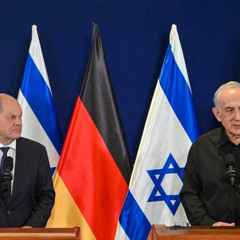 Bundeskanzler Olaf Scholz im Oktober 2023 mit Premier Benjamin Netanjahu