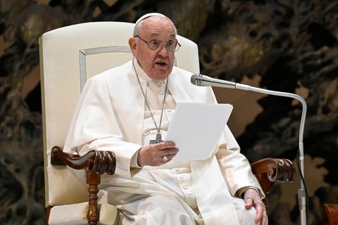 Papst Franziskus bei einer Veranstaltung im Vatikan