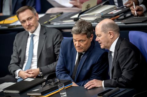 Christian Lindner, Robert Habeck und Olaf Scholz
