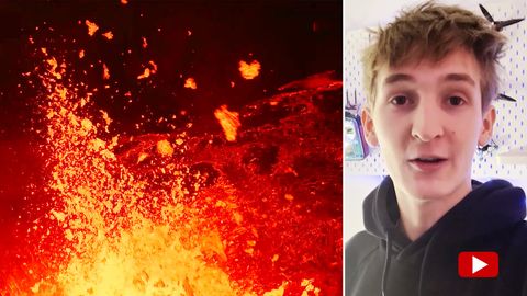19-Jähriger fliegt Drohne dicht über Vulkan – Lava trifft das Flugobjekt