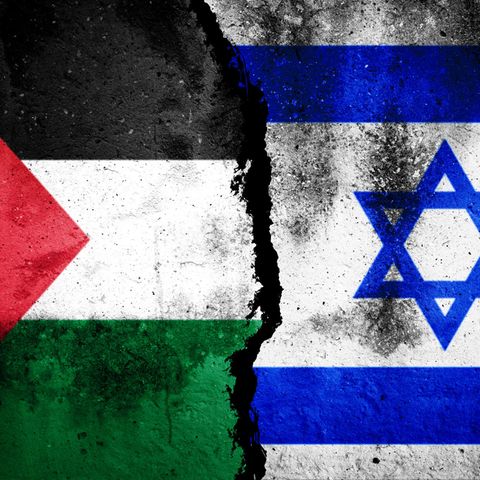 die palästinensische und die israelische Flagge