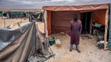 Ein illegaler Gräber aus Lesotho im Camp
