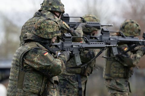 Bundeswehr-Soldaten in der Grundausbildung