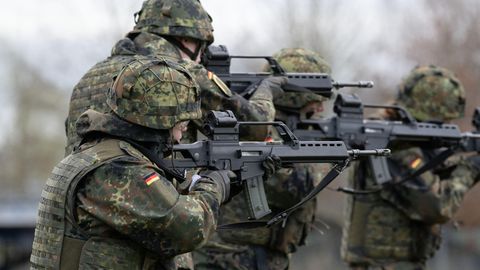 Bundeswehr-Soldaten in der Grundausbildung