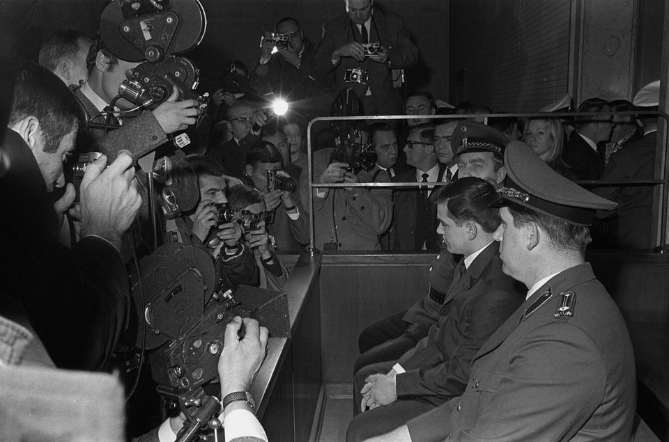 Jürgen Bartsch beim Prozessauftakt vor dem Wuppertaler Landgericht am 27. November 1967