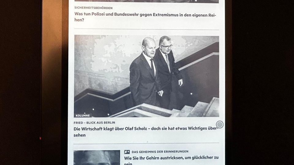 Auf dem Boox Air Note 3 ist stern.de zu sehen