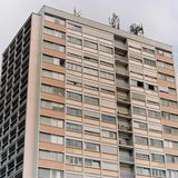 Hochhaus in Colmar, aus dessen achtem Stock die 48-jährige Doris geworfen wurde