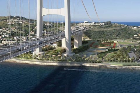 digitale Simulation der Brücke Ponte Stretto Messina