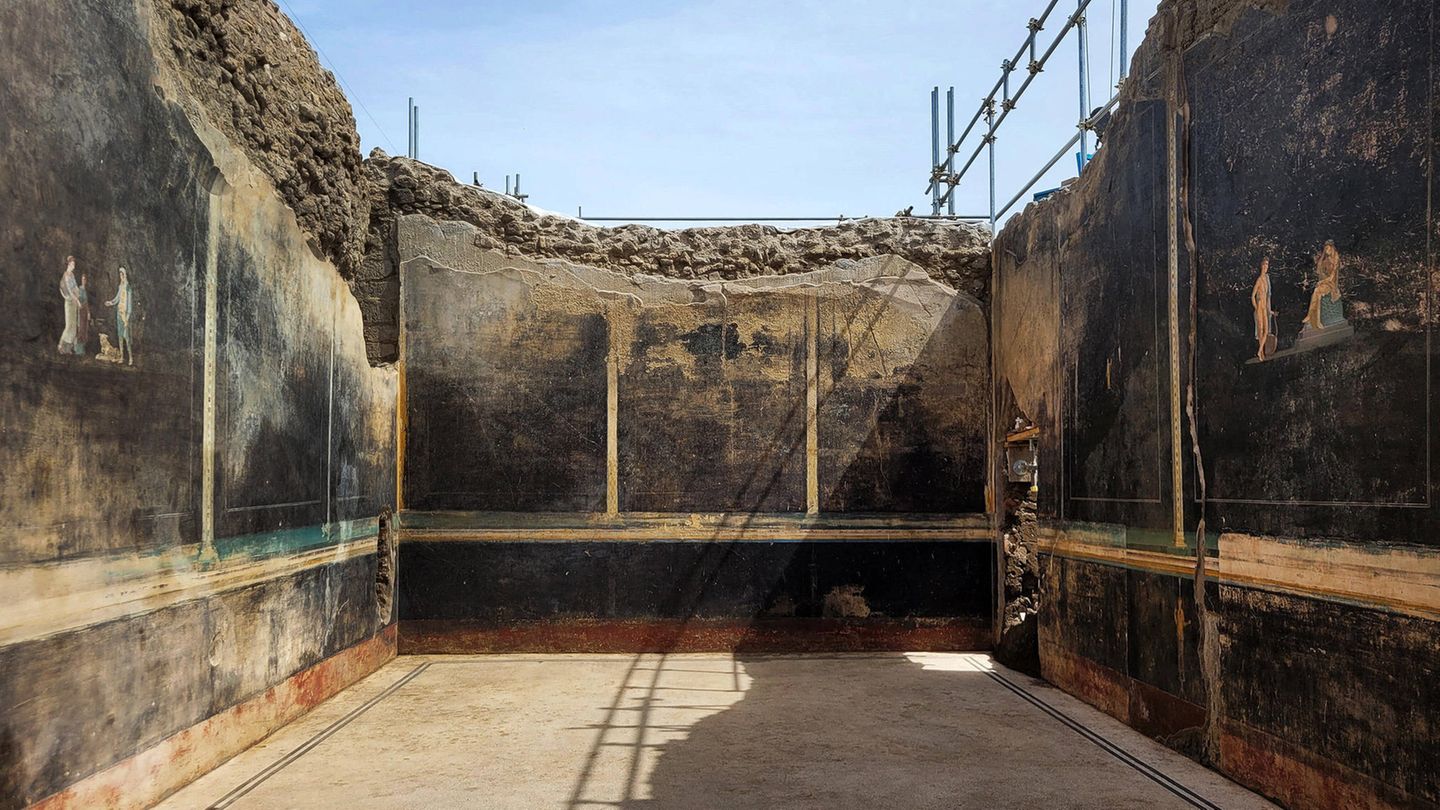Blick in den "Schwarzen Raum" in Pompeji