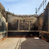 Blick in den "Schwarzen Raum" in Pompeji