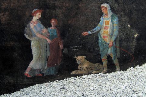 Pompeji: Bildnis von Helena und Paris im "Schwarzen Raum"