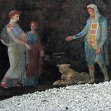 Pompeji: Bildnis von Helena und Paris im "Schwarzen Raum"