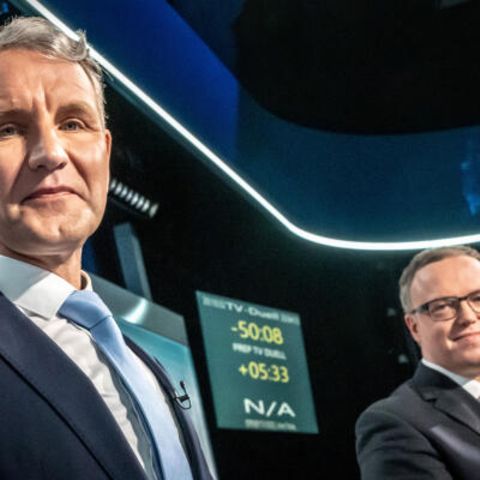 Björn Höcke und Mario Voigt