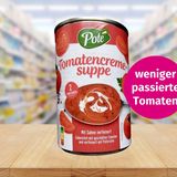 In der Tomatencremesuppe sank der Anteil passierter Tomaten von 20 auf 13 Prozent.