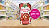 In der Tomatencremesuppe sank der Anteil passierter Tomaten von 20 auf 13 Prozent.