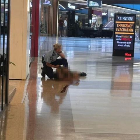 Augenzeugen verbreiteten via Social Media, hier von X, Bilder der Polizistin, die den Amoktäter stoppte