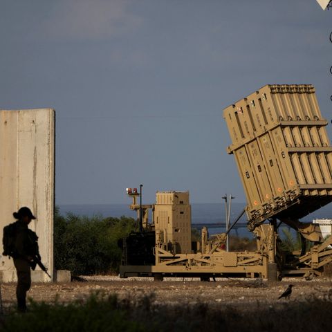 Abgebildet ist der Starter des Iron Dome Systems in Israel