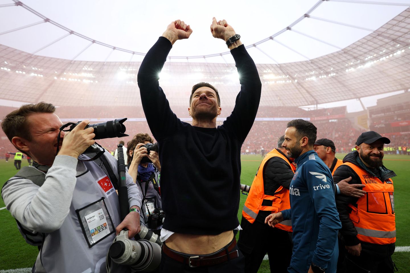 Der Trainer jubelt