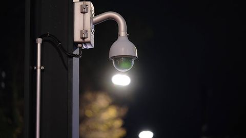 Überwachungskamera in der Nacht