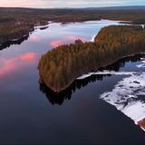 Luftaufnahme eines von den schwedischen Kameras observierten Elch-Gebiets