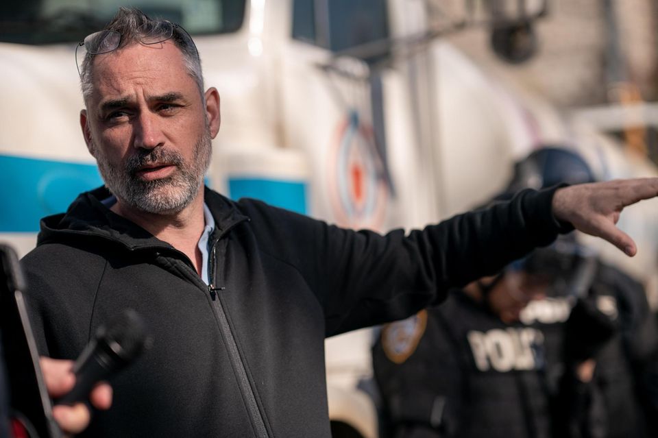 Regisseur Alex Garland bei Dreh von "Civil War"
