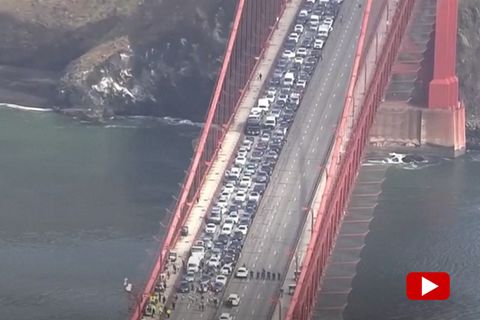 Pro-Palästina Protest auf der Golden Gate Bridge – Luftaufnahmen zeigen Blockade (Video)