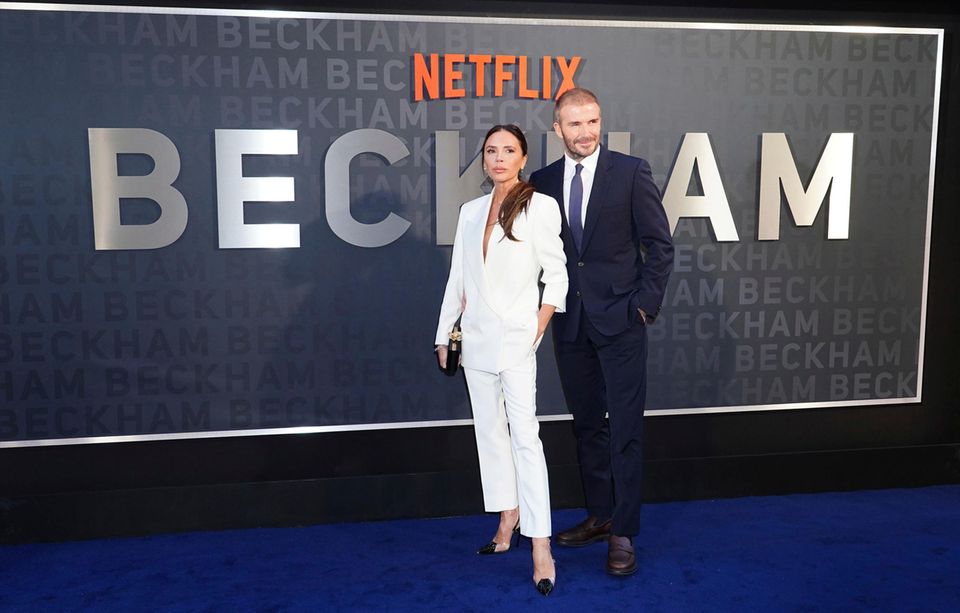 Victoria und David Beckham bei der Premiere ihrer Netflix-Dokumentation