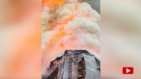 Kopenhagener Wahrzeichen in Flammen: Historische Börse brennt ab