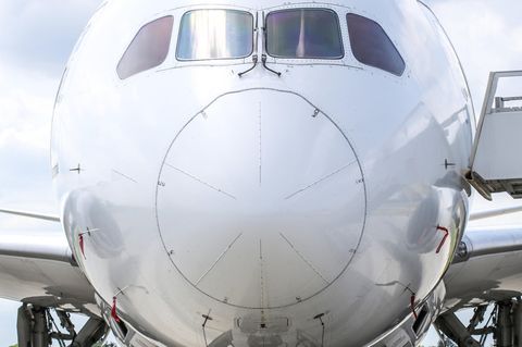 Die Nase eines Boeing 787 Dreamliner