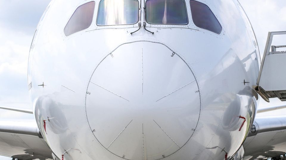 Die Nase eines Boeing 787 Dreamliner