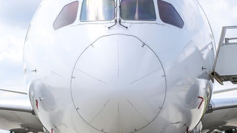 Die Nase eines Boeing 787 Dreamliner