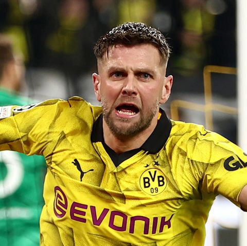 Niclas Füllkrug jubelt nach seinem Treffer gegen Atlético Madrid