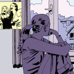 Einsamkeit Illustration: Frau sitzt am Fenster und schaut raus