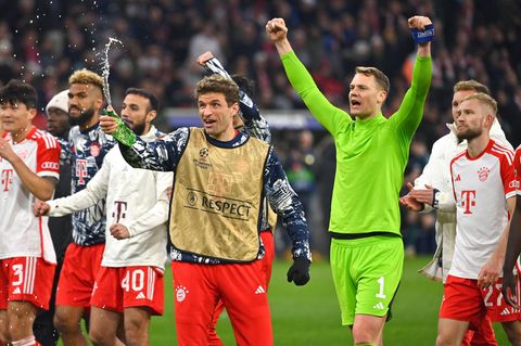 FC Bayern nach dem gewonnenen Viertelfinale gegen Arsenal London