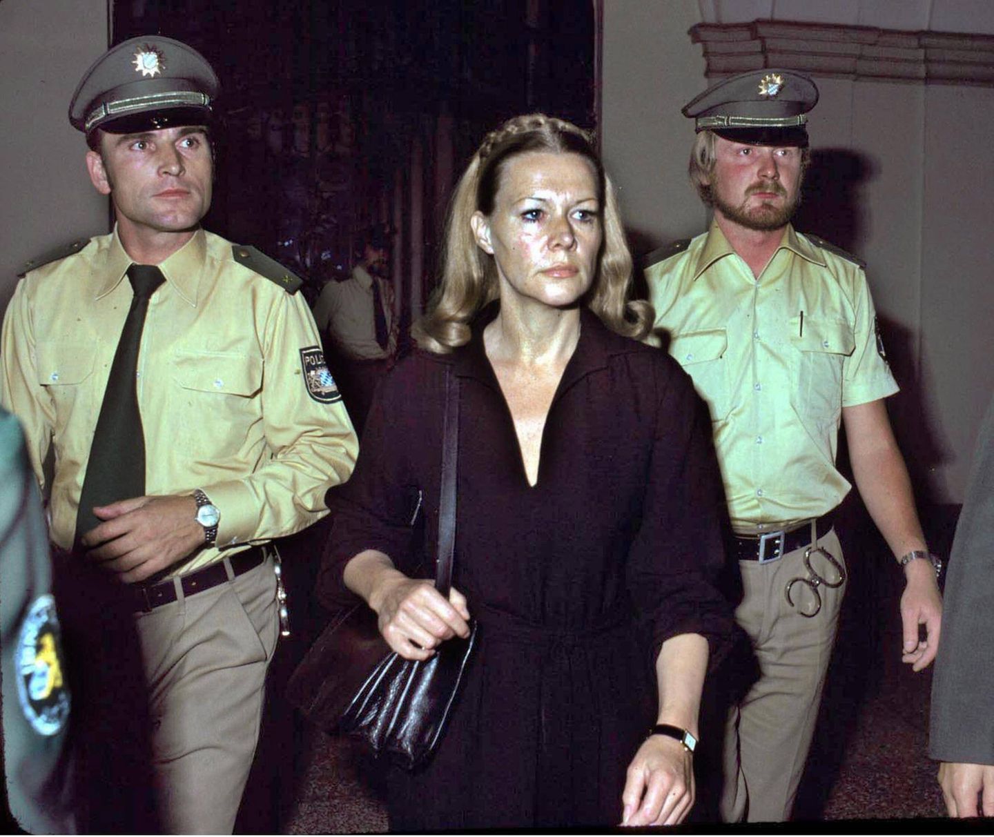 Ingrid van Bergen vor Gericht im Justizpalast München