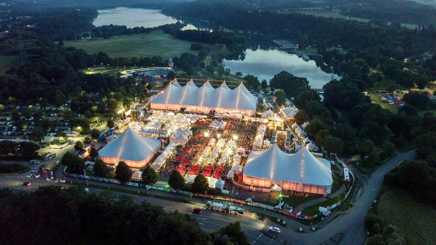 Zeltfestival Ruhr-Gelände von oben
